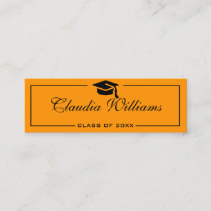 Graduation Name Card . Elegant Classic Insert Card