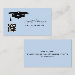 Graduation Name Card QR Code Insert Card