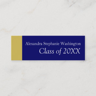 Graduation Name Card Set, Blue/Gold Keepsake