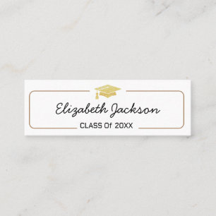 Graduation Name Card   Simple Script Insert Card