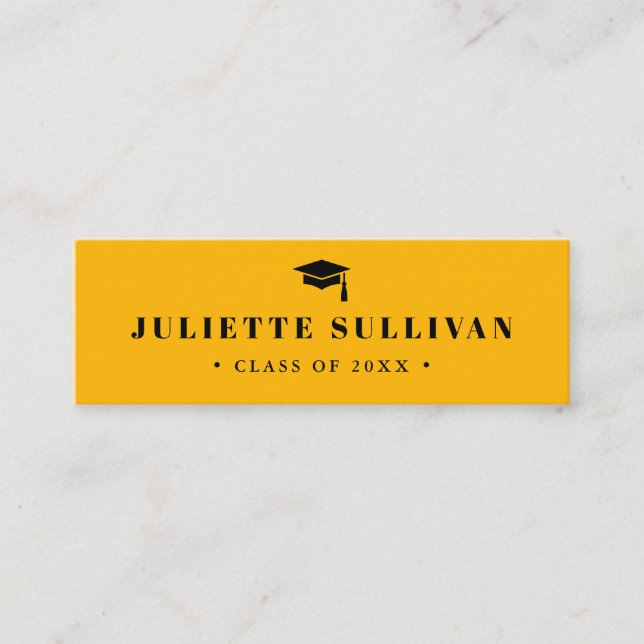 Graduation Name Card | Simple Type Insert Card (Front)