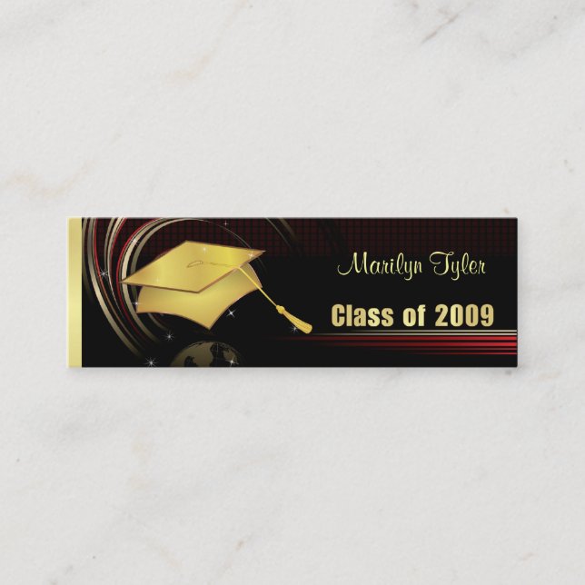 Graduation Name Cards - Class of 2009 - Gold (Front)
