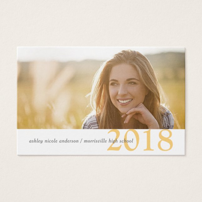 Graduation Name Cards Modern Class of Year (Front)