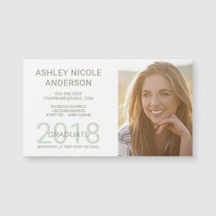 Graduation Name Cards Student Photo Magnet