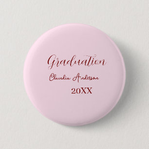 Graduation name class of 20XX mauve calligraphy co 2 Inch Round Button