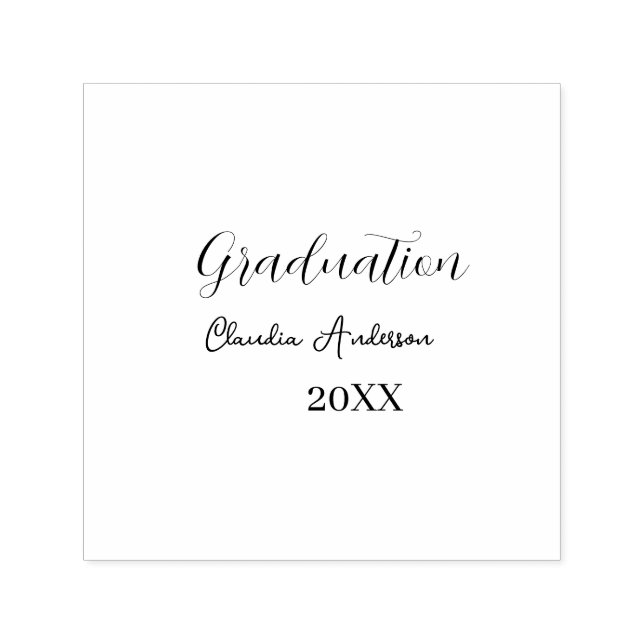 Graduation name class of 20XX mauve calligraphy co Self-inking Stamp (Design)