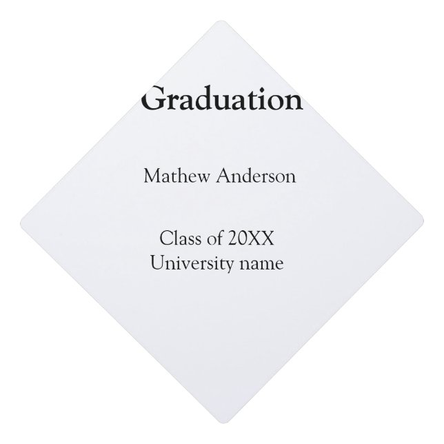 Graduation name class of 20XX university name simp Cap Topper (Front)