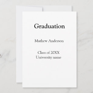 Graduation name class of 20XX university name simp Invitation