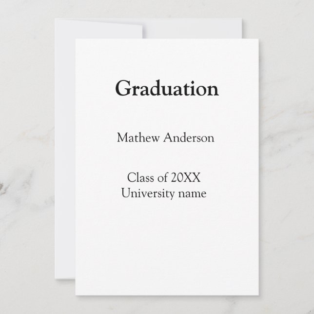 Graduation name class of 20XX university name simp Invitation (Front)