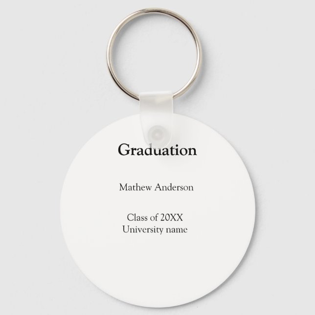 Graduation name class of 20XX university name simp Keychain (Front)