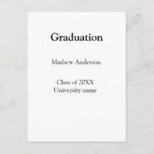 Graduation name class of 20XX university name simp