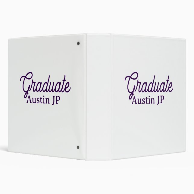 Graduation name purple simple minimal stylish call binder (Background)