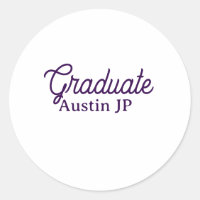 Graduation name purple simple minimal stylish call