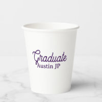 Graduation name purple simple minimal stylish call