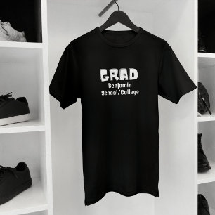 graduation names of class mates simple black T-Shirt