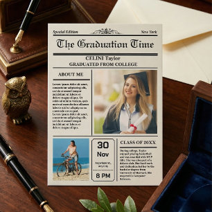 Graduation News Keepsake Invitation - Printable