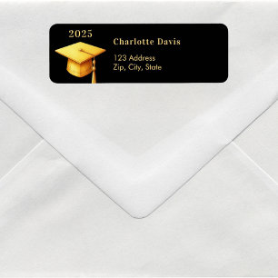 Graduation noir or casquette 2025 adresse de retou