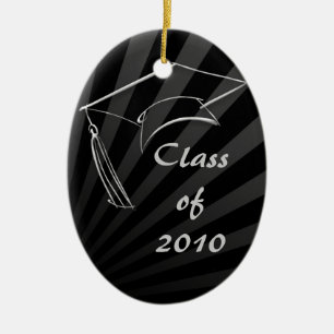 Graduation Noir Ornement de Noël personnalisé