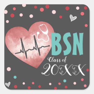 Graduation Nursing Degree Class of Envelope Seals