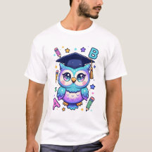 Graduation Owl in Cosmic Sparkles