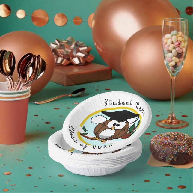 Graduation Owl  Paper Plate (Multi)
