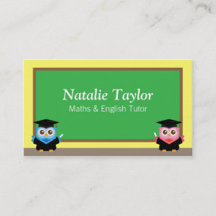 Graduation Owls, Personal Tutor or Teacher Calling Card