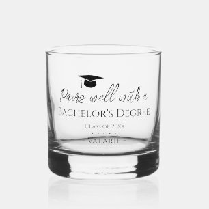 Graduation pairs well Bachelor's Whiskey Glass
