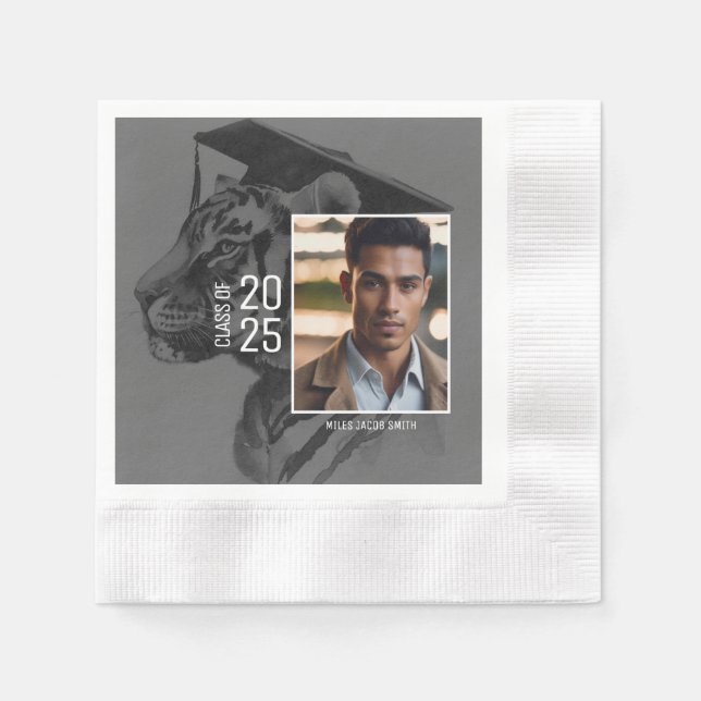 Graduation Paper Napkins Add Your Photo (Front)