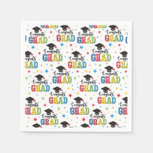 Graduation Paper Napkins, Congrats Grad Theme