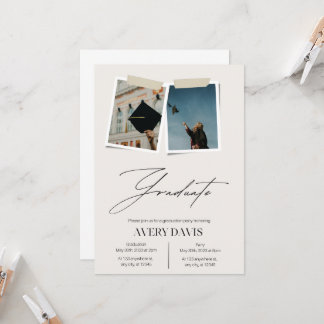 Graduation Part Invite- Modern Script Invitation