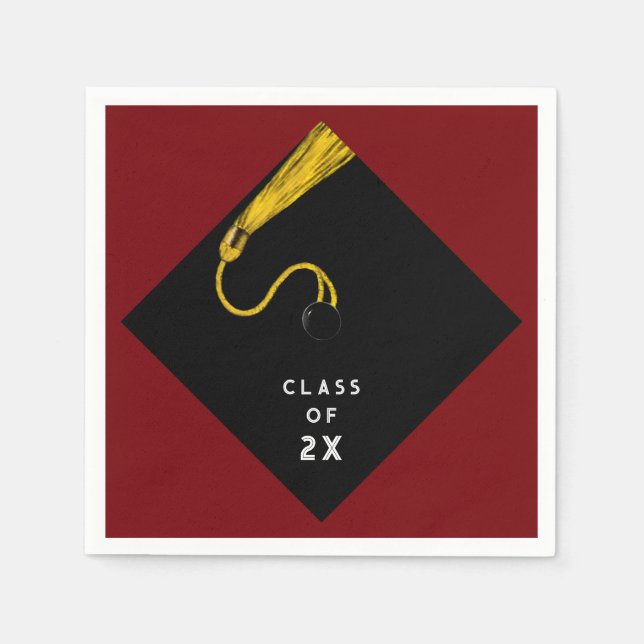 Graduation Party 2025 Maroon Napkins (Front)