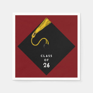 Graduation Party 2026 Maroon Napkins