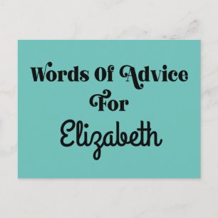 Graduation Party Advice Card For Guests and Grad