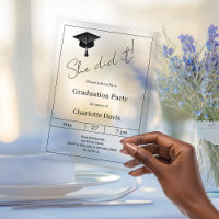 Graduation party black luxury She did it clear