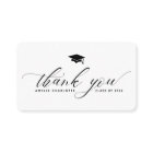Graduation Party Budget Minimalist Thank You Cards