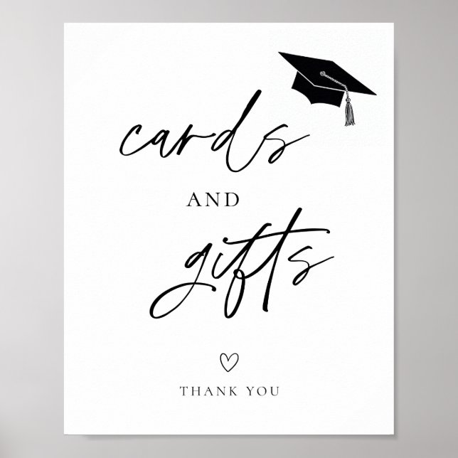 Graduation Party Cards and Gifts Sign (Front)