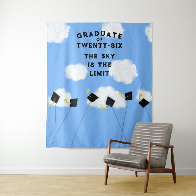 Graduation Party Class of 2024 Photo Backdrop Tapestry (In Situ)