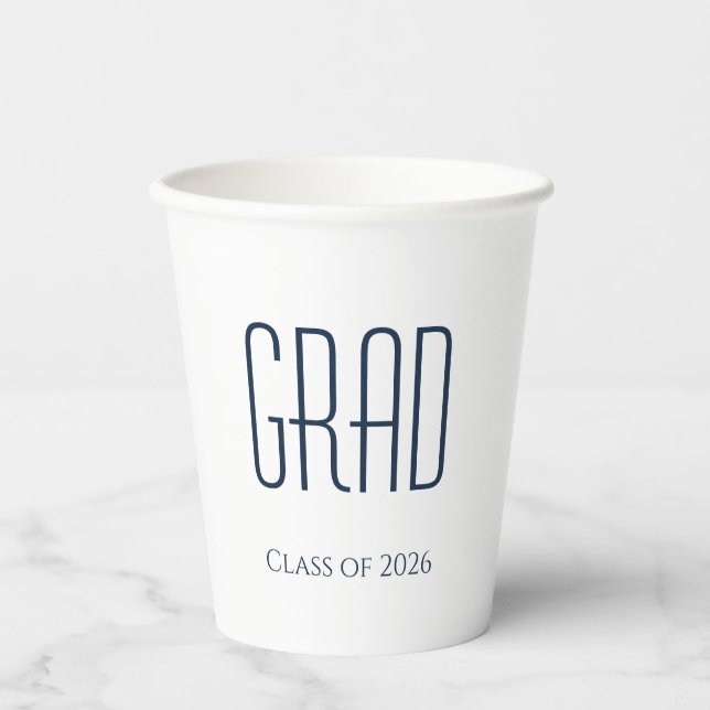 Graduation Party Class of 2025 Minimalist Paper Cups (Front)