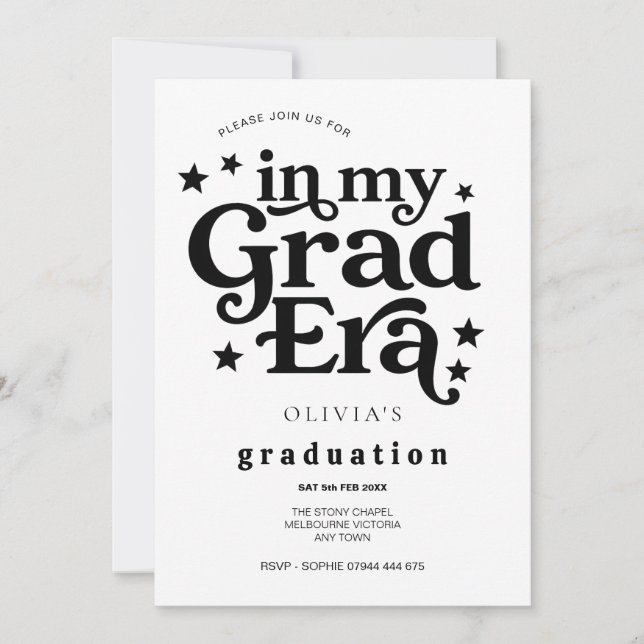 Graduation Party, Class of 2026, Modern Trendy Invitation (Front)