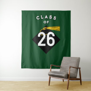 Graduation Party Class of 2026 Photo Backdrop Tapestry