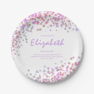 Graduation Party "Class of" Custom Name Paper Plate