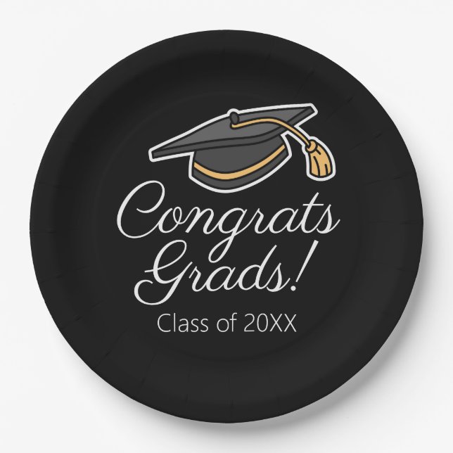 Graduation Party - Class Year Decorations Paper Plate (Front)