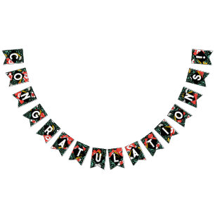 Graduation Party Congrats Bunting Flags
