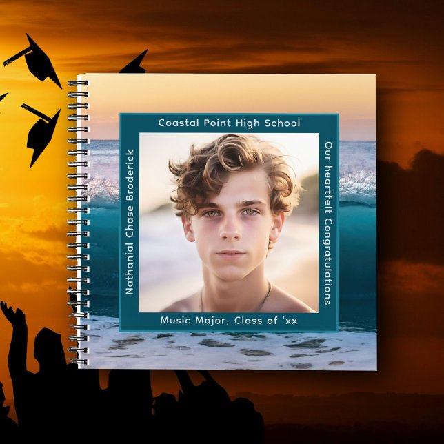 Graduation Party Congrats Messages Spiral Notebook (Creator Uploaded)