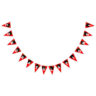 Graduation Party Congrats Red Bunting Flags