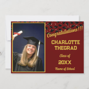 Graduation Party Congratulations Personalize Photo Invitation