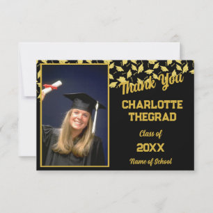 Graduation Party Congratulations Personalize Photo Thank You Card