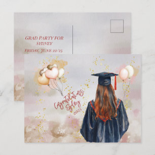 Graduation Party Daughter Congratulations Postcard