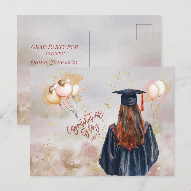 Graduation Party Daughter Congratulations Postcard (Front/Back)