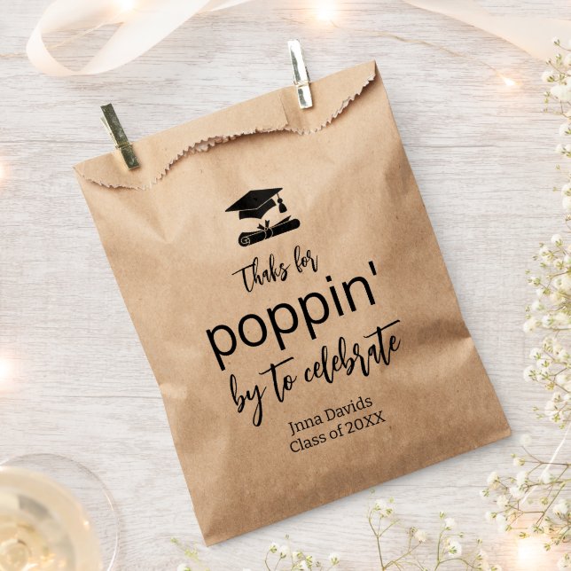  Graduation Party Decor Popcorn Class of 2025 Favour Bag (Clipped)